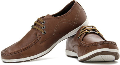 

Lee Cooper Men Genuine Leather Corporate Casuals For Men(Tan, White