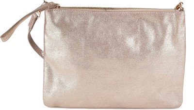 

Accessorize Women Casual Gold Genuine Leather Sling Bag