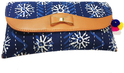 

RMElegance Women Evening/Party Blue Cotton Sling Bag