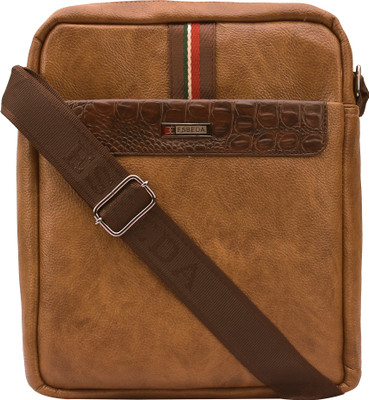 

ESBEDA Men Casual Brown PU Sling Bag