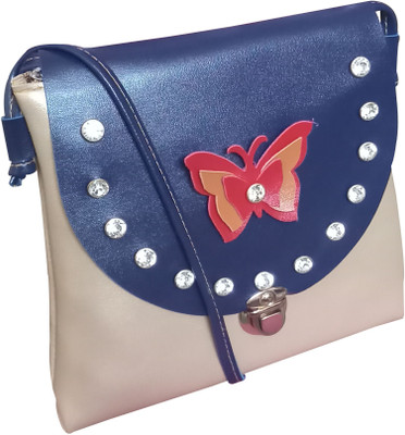 

Hims Women Casual Blue, Beige PU Sling Bag, Beige;blue
