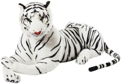 

APNA KANHA Imported White Tiger Soft Toy - 30 cm(Black, White)