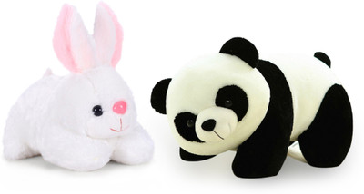 

Tickles Soft White Rabbit White Cute Panda Stuffed Soft toy For Kids 26 cm - 26 cm(Multicolor)