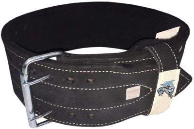 

Fitness 19 Leather Gym Weight Lifting Support Gym Belt Back & Abdomen Support (, Black