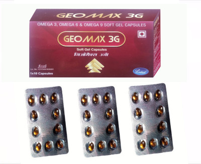 

GEOMAX 3G Omega 3, 6, 9 Flaxseed Oil, Extra Virgin Cold Pressed 500 mg(30 No)