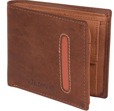 

Wildhunt Men Brown Genuine Leather Wallet(7 Card Slots), Brown & tan