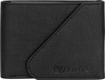 

Vinto Men Black Canvas Wallet(5 Card Slots)