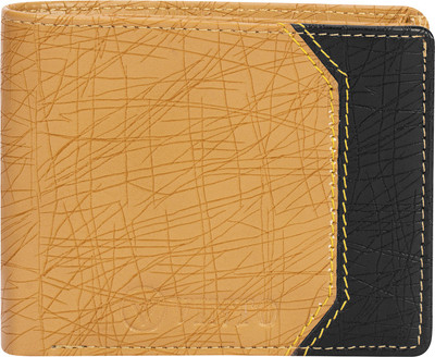 

Vinto Men Tan, Black Artificial Leather Wallet(4 Card Slots)