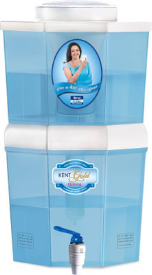 

Kent GOLD-OPTIMA 10 L Gravity Based Water Purifier(White, Blue), Blue;white