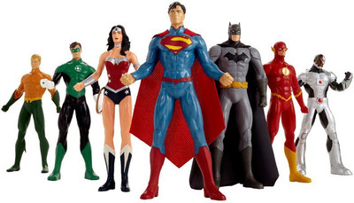 

NJ Croce Justice League New 52 7 Pack 8 Inch Bendable Figure Set(Multicolor)