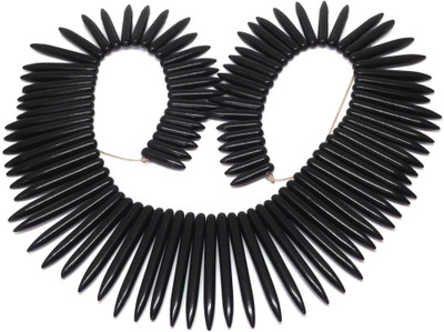 

Aumni Crafts Jewellery Making Synthetic Beads Graduated Multi-Size Range 20mm to 50mm Spike Black (Sold as 1 string, 96 beads/string)