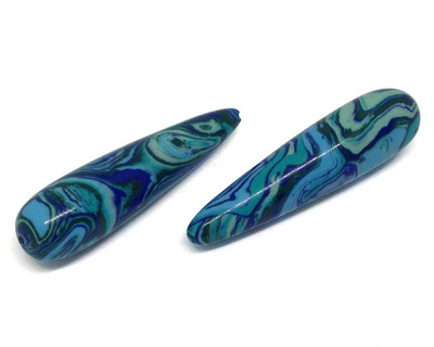 

Aumni Crafts Jewellery Making Craft Stone Beads 40x10mm Drop Sea Blue (Pack of 10 pieces)