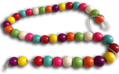 

Aumni Crafts Jewellery Making Synthetic Beads 10mm Round Mixed Colors (Pack of 2 strings, 40 beads/string)