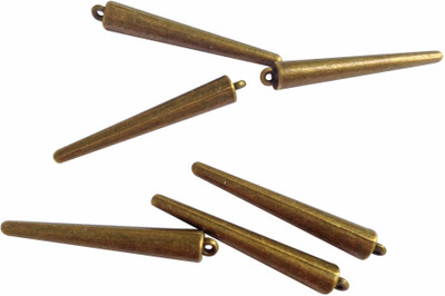 

Aumni Crafts Jewellery Making Metal Alloy Spikes 36x5mm Spike Antique Bronze Color (Pack of 40 pieces)