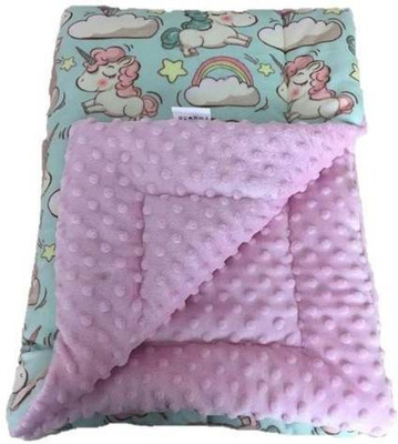 

KidzCrowd Baby Quilt Blanket Small Minky Dot Fabric Soft Touch Personalized Pink owl Design Cartoon(Fabric, Pink)