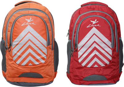 

Lark Combo of 2 School 25 Backpack(Orange, Red)