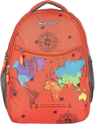 

Hot Shot Polyester School Casual Bag 28.0 L Standrad Size Backpack(Orange)
