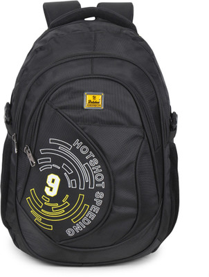 

Hot Shot Polyester Waterproof School-College-Tution-Gym Casual 30.0 L Standrad Size Backpack(Black, Yellow)