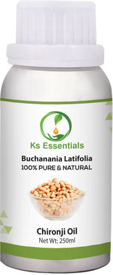 

Ks Essentials 100% Pure Chironji Carrier Oil (Buchanania Latifolia) Natural Cold Pressed(250 ml)