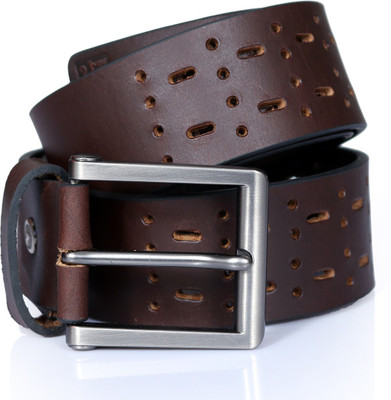 

Leo Men Casual Brown Genuine Leather Belt, Black