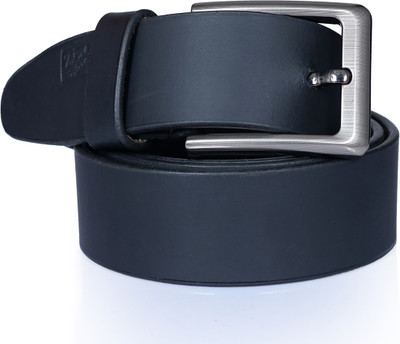 

Leo Men Casual Black Genuine Leather Belt, White