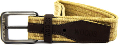 

WOODS Men Formal, Casual Beige Canvas, Fabric Belt, WOODS Men Casual Beige Canvas, Fabric Belt