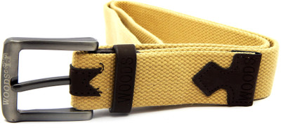

WOODS Men Casual Yellow Canvas, Fabric Belt, Beige