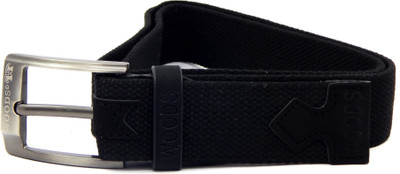 

WOODS Men Casual Black Canvas, Fabric Belt