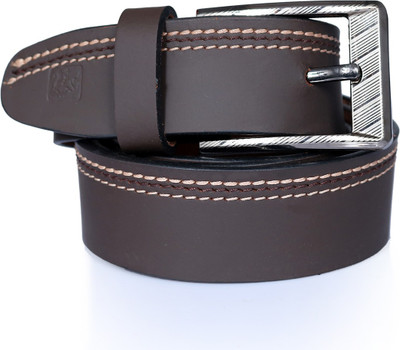 

Leo Men Casual Brown Genuine Leather Belt, Black