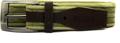 

WOODS Men Casual Green Canvas, Fabric Belt