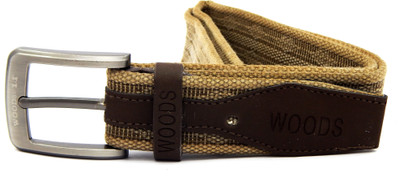 

WOODS Men Formal, Casual Brown Canvas, Fabric Belt
