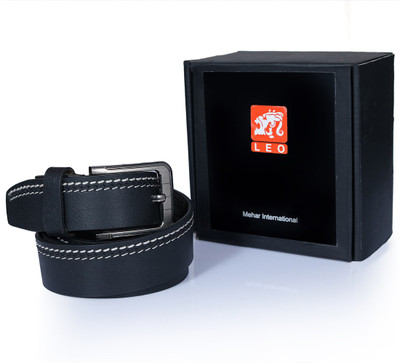 

Leo Men Casual Black Genuine Leather Belt