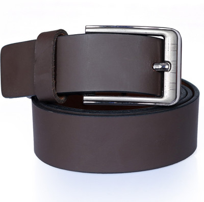 

Leo Men Formal Brown Genuine Leather Belt, Black