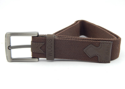 

WOODS Men Casual Brown Canvas, Fabric Belt