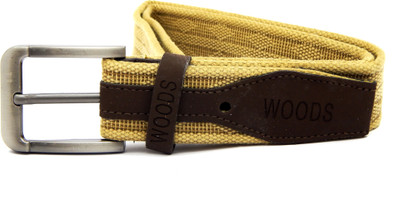 

WOODS Men Casual Beige Canvas, Fabric Belt