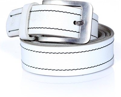 

Leo Men Casual White Genuine Leather Belt, Brown