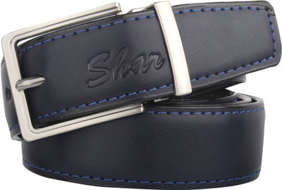 

SHAR Men Casual Blue Artificial Leather Belt, Navy blue