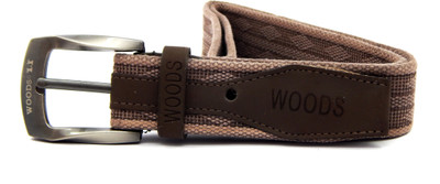 

WOODS Men Casual Brown Canvas, Fabric Belt