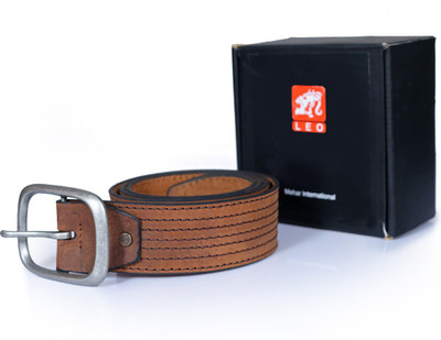 

Leo Men Casual Brown Genuine Leather Belt