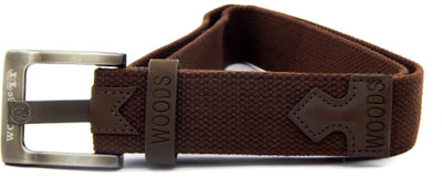

WOODS Men Casual Brown Canvas, Fabric Belt