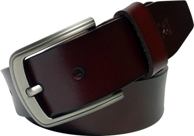 

Mentiezi Men Formal Maroon Genuine Leather Belt, Brown