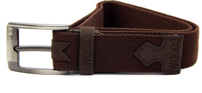 

WOODS Men Casual Brown Canvas, Fabric Belt