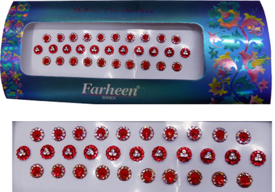 

Farheen BRIDAL BINDI FORHEAD Red Bindis(INDIAN FANCY BINDI)