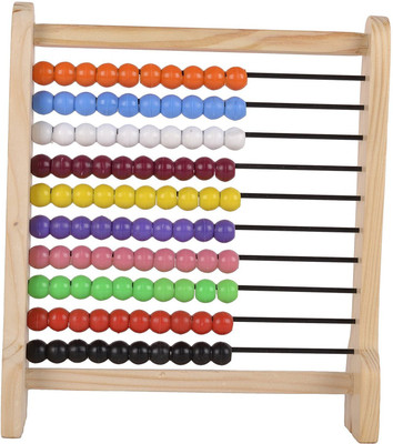 

Skywalk Wooden Abacus 10 Grades, Multi Color Wooden Toy,Learning amd educational toys(Multicolor)