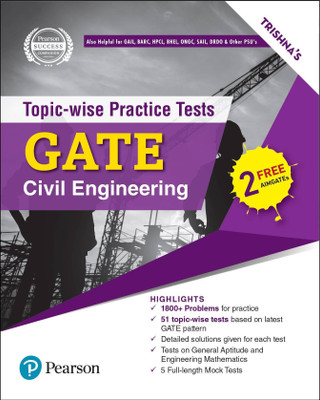 GATE (Civil Engineering) : Topic-wise practice tests (including 5 full length Mock Tests) by Pearson(English, Paperback, Trishna's)