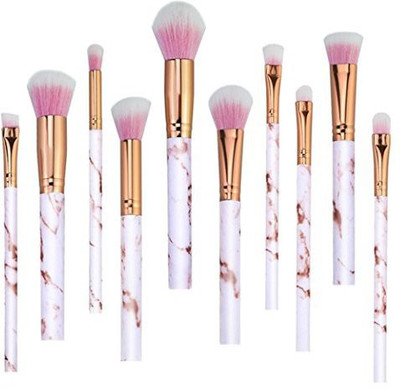 

Iuhan New Arrival 10Pcs Marble Makeup Brush Set Eye Shadow Cosmetics Blending Kits Tool(Pack of 10)