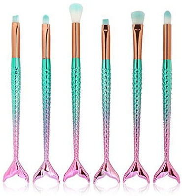 

Iuhan 6Pcs Mermaid Brush Set Foundation Eyeshadow Brushes Makeup Beauty(Pack of 6)