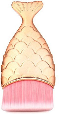 

Dreaman New Mermaid Fish Scale Makeup Fishtail Bottom Powder Flat Blusher Cosmetic Brush Rose Gold(Pack of 1)