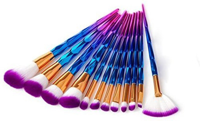 

Staron 12 Pcs Makeup Brush Set Diamond Dazzle Glitter Tail Cosmetics Foundation Powder Toiletry Make Up Brushes(Pack of 12)