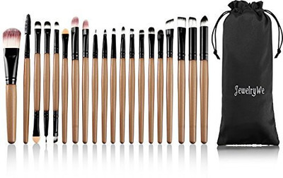 

Jewelrywe 20 Piece Makeup Brushes Brush Set Cosmetics Foundation Blending Blush Eyeliner Concealer Face Powder(Pack of 20)